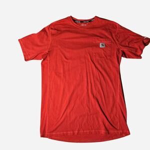 Carhartt force red pocket short sleeve size large tall